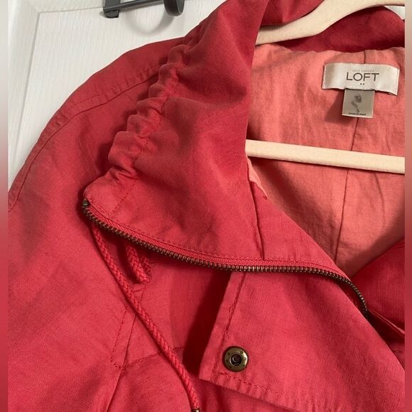 Loft Cotton Linen Blend Jacket Pink Women’s Size Small GUC - Picture 7 of 15